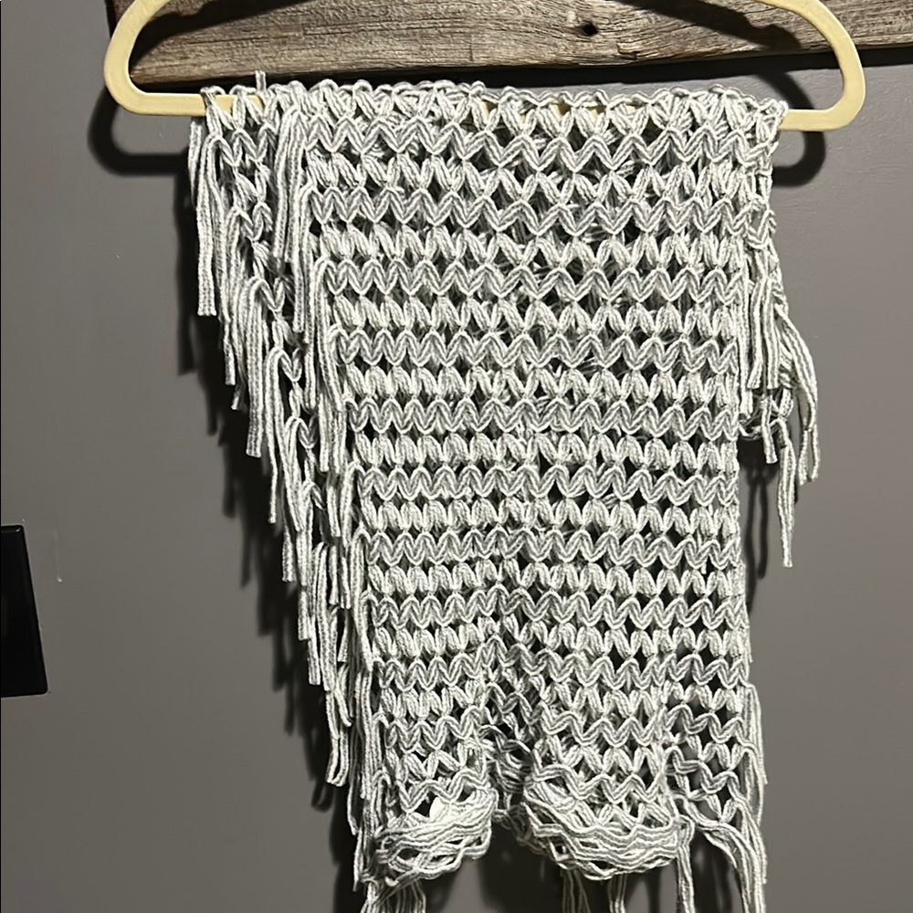 Women’s shrug infinity coverup Grey Crochet scarf